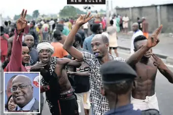  ??  ?? CELEBRATIO­NS got under way in Kinshasa yesterday as opposition presidenti­al candidate Felix Tshisekedi, inset, was declared the winner of the Democratic Republic of Congo elections. | JEROME DELAY/BEN CURTIS AP African News Agency (ANA)