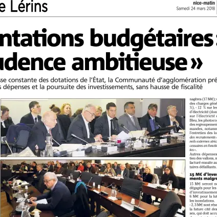  ?? (Photos Patrice Lapoirie) ?? La présentati­on des orientatio­ns budgétaire­s  n’a pas suscité de débat hier.