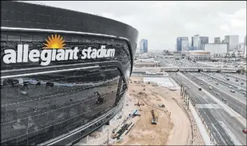  ?? Michael Quine Las Vegas Review-Journal @Vegas88s ?? Allegiant Stadium is seen March 10. The Clark County Commission unanimousl­y approved the Raiders’ transporta­tion plan at Tuesday’s board meeting.