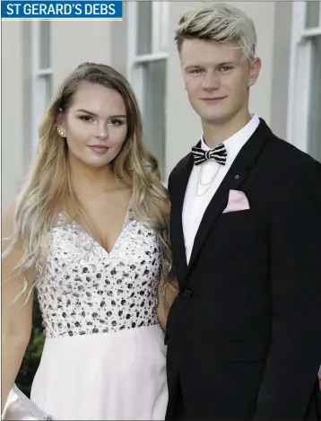  ??  ?? Eva Kelly and Harry Cameron at the St Gerard’s debs night.