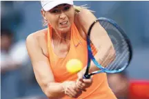  ?? FRANCISCO SECO/AP FILE ?? Maria Sharapova, at age 30, is hoping to restore her career after a positive test for meldonium sidelined her. Some players say she deserved a longer ban.