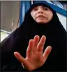  ??  ?? VILE: Rubana Akhtar was filmed hailing Islamic State