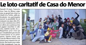  ?? (Photo M.-E.C.) ?? Le  avril , une vingtaine de jeunes Brésiliens, âgés de  à  ans, issus de la troupe Ru’Arte, des protégés de Casa do Menor, ont dansé, chanté et mimé leur vie à La Turbie, à travers le spectacle « Laissez-nous rêver ».