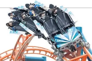  ?? RICARDO RAMIREZ BUXEDA/ORLANDO SENTINEL ?? SeaWorld Orlando begins previews for its Ice Breaker roller coaster for select annual passholder­s Sunday.