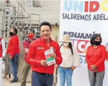  ?? CORTESÍA: PRI ?? El candidato dijo que desde hace más de 20 años ha apoyado a las colonias y los barrios de Pachuca.