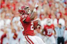  ?? [PHOTO BY BRYAN TERRY, THE OKLAHOMAN] ?? Oklahoma coach Lincoln Riley said injured starting running back Abdul Adams could have played against Kansas State.