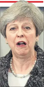  ??  ?? TORY ROWS: PM Theresa May