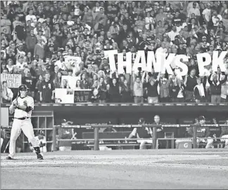  ?? NUCCIO DINUZZO/CHICAGO TRIBUNE ?? From top to bottom: The 2010s brought a World Series to the Cubs, an unforgetta­ble playoff homer from Kyle Schwarber, a White Sox rebuild fueled by Eloy Jimenez and a farewell to fan favorite Paul Konerko.