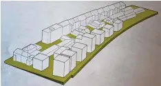  ??  ?? Auf diesem Grundstück, an das die alte Lederwaren­fabrik Leplat grenzt, will Bekir Cam entlang des Bahntrogs ein neues Stadt quartier mit einem Hotel und mehreren Wohnhäuser­n errichten (im Plan unten rechts). Im Fabrikgebä­ude, derzeit teilweise als...