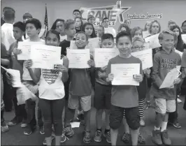  ?? LOANED PHOTO ?? AT THE CRANE SCHOOL DISTRICT GOVERNING BOARD meeting on Tuesday, Sept. 11, a total of 96 students were recognized for achieving a perfect score on the AzMerit statewide assessment.
