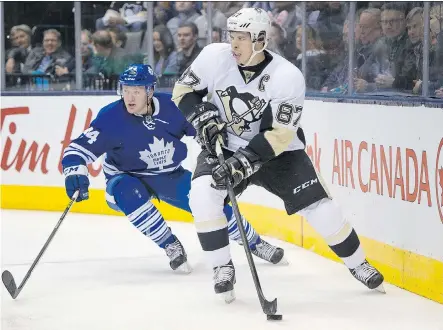  ?? KEVIN VAN PAASSEN/ THE CANADIAN PRESS ?? Pittsburgh Penguins forward Sidney Crosby is off to a slow start with one goal and four assists in 11 games.