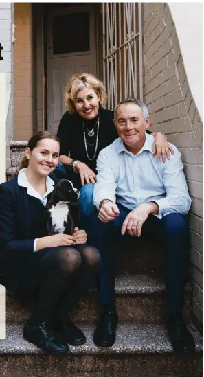  ??  ?? NO HURRY: Mari Kauppinen and husband Dan O’Sullivan say their daughters, including Year 11 student Kristen, can stay at home indefinite­ly. Picture: Tim Pascoe