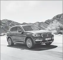  ?? COURTESY OF BMW OF NORTH AMERICA VIA AP ?? The 2018 BMW X3 is a luxury compact SUV with a more traditiona­l design and a starting price of $41,995, including the destinatio­n fee.