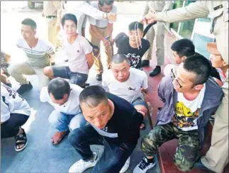  ?? PHNOM PENH MUNICIPAL POLICE ?? Hundreds of Chinese nationals are arrested in Phnom Penh and Kampot province for kidnapping and extortion through the VoIP scams.