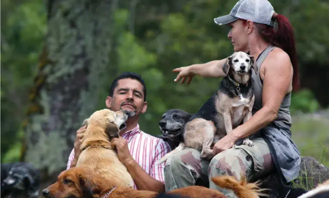  ?? JORGE CASTILLO. ?? Álvaro, un colombiano, y Lya, quien nació en Canadá (hija de un canadiense y una tica), pasó su infancia en África y luego vino a Costa Rica. Ellos son los fundadores de Territorio de Zaguates.