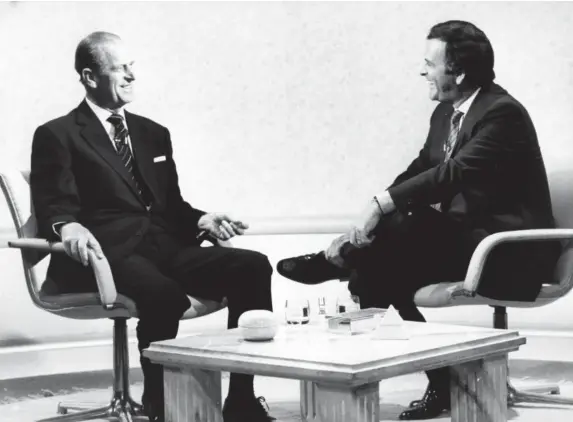  ?? (PA) ?? Philip chats to Terry Wogan on his BBC show – he was one of the first royals to give interviews