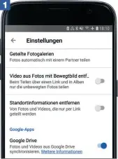  ??  ?? 11 Teamarbeit: Machen Sie Google Fotos zu einem Teil von Google Drive.