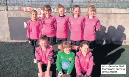  ??  ?? All smiles after their tournament success are St Alban’s