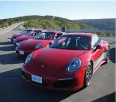  ?? SAMI HAJ-ASSAAD/AUTOGUIDE.COM ?? AutoGuide.com’s Sami Haj-Assaad toured the East Coast in the brand new Porsche 911 4S with a convoy of four other identicall­y equipped cars.