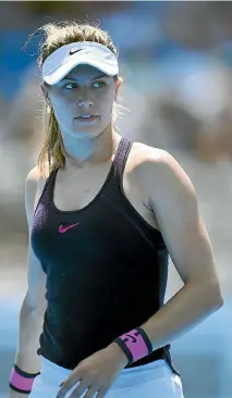  ?? GETTY IMAGES ?? Women’s tennis star Eugenie Bouchard has had to deal with death threats and obsessed fans, as well as find her top form on court.