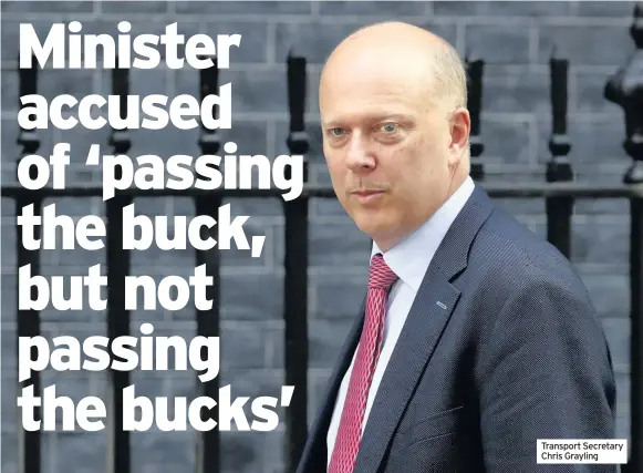  ??  ?? Transport Secretary Chris Grayling