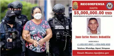  ?? ?? CARTEL. Herlinda Bobadilla (de 62 años). Su hijo Juan Carlos Montes Bobadilla está prófugo.