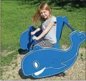  ?? PHOTO PROVIDED ?? Gabriella Law, 7, tries out some new playground equipment last week in one of the city of Watervliet’s parks.