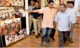  ?? — BUNNY SMITH ?? Chief minister Arvind Kejriwal and tourism minister Kapil Mishra at an event to inaugurate A. P. J. Abdul Kalam Memorial at INA Dilli Haat in New Delhi on Saturday.