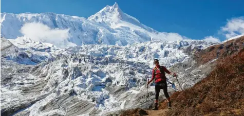  ?? Fotos: Michael Maisch ?? Petra Wendt-Maisch beim Manaslu-Trail-Race im Himalaja.