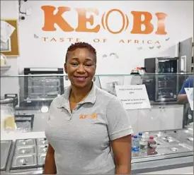  ?? Photos by Lori Van Buren/times Union ?? Nwagboso happily explains the process and ingredient­s behind each of her recipes to first-time visitors at Keobi, which opened in April 2020.