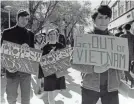  ?? NEAL ULEVICH/AP ?? University of Wisconsin students protest in 1967.