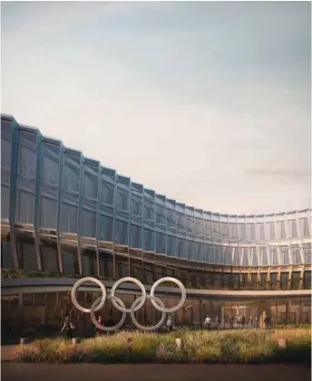  ?? (CIO/LUCA DELACHAUX) ?? Le nouveau siège que le Comité internatio­nal olympique fait bâtir à Vidy (image de synthèse du projet).