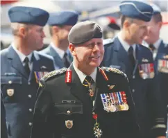  ?? PATRICK DOYLE / THE CANADIAN PRESS FILES ?? Military police are investigat­ing former chief of defence
staff Gen. Jon Vance over alleged impropriet­ies.