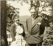  ?? PRINCETON UNIVERSITY LIBRARY ?? Emily Hale and T.S. Eliot pose in a 1946family photo in Dorset, Vermont.