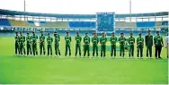  ?? ?? Bandaranai­ke MV cricketers prior to the commenceme­nt of the game