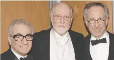  ??  ?? Martin Scorsese, el compositor John Williams y Steven Spielberg.