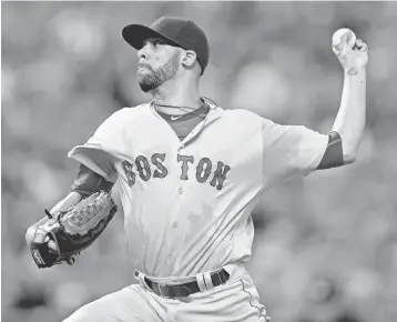  ?? TOMMY GILLIGAN, USA TODAY SPORTS ?? Starting pitcher David Price, who struggled in the first half of his first season with the Red Sox, has bounced back since the All- Star break. He is 13- 8 with a 3.97 ERA overall this season.