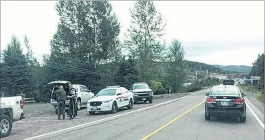  ?? COLIN FARRELL/THE SOUTHERN GAZETTE ?? The RCMP descended upon a home on Mcgettigan Boulevard in the Mooring Cove area of Marystown on Saturday, where an 18-year-old woman was found deceased.