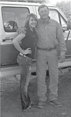  ??  ?? above Bailey Jasper and her dad, Jan, pose together Oct. 8, 2012. “This was taken almost exactly a year before he died,” Bailey said.