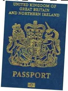  ?? ?? True blue: How the British passport will look after Brexit