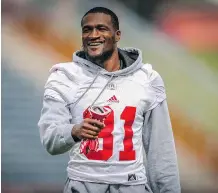  ?? AL CHAREST/ FILES ?? Calgary Stampeders’ Tre Roberson during practice in June. Having Roberson out with injury means DaShaun Amos will likely get tapped to play corner against the Blue Bombers on Friday.