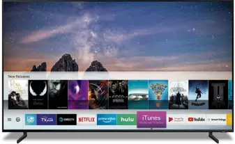  ??  ?? JUST FOR THE MOVIES: iTunes on Samsung TV