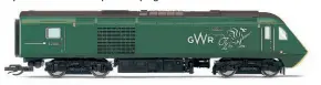  ?? ?? HST power cars will be sold in packs comprising of a powered car and a trailing one in the same manner as the ‘OO’ gauge models. Each of the three packs are priced at £169.99 and are fitted with running lights and NEXT18 decoder sockets. (TT3023 shown.)