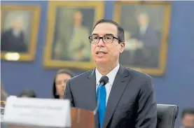  ??  ?? Funcionari­o. El secretario del Tesoro de EE.UU., Steve Mnuchin.