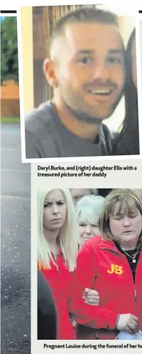  ??  ?? Daryl Burke, and (right) daughter Ella with a treasured picture of her daddy