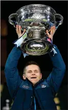  ??  ?? WE DID IT: Dessie Farrell with his first Sam Maguire Cup as Dublin boss