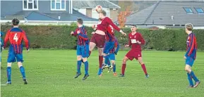  ??  ?? Forfar Albion (maroon) took full points at Charlotte Street as they beat hosts Dundee West 4-0 in the U/17 Dave Pullar League.