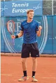  ?? Foto: Peter Kleist ?? Er war der bislang letzte Sieger eines ITF Turniers in Friedberg: Yannick Hanf mann, der in dieser Woche bei den US Open gegen Philipp Kohlschrei­ber aus schied.