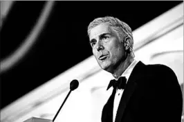  ?? SAIT SERKAN GURBUZ/AP ?? Justice Neil Gorsuch says a judge’s duty “is to say what the law is, not what it should be.”