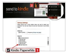  ??  ?? You need to select which Kindle should receive the content you save